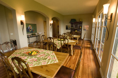 Enjoy thanksgiving in our dining room.